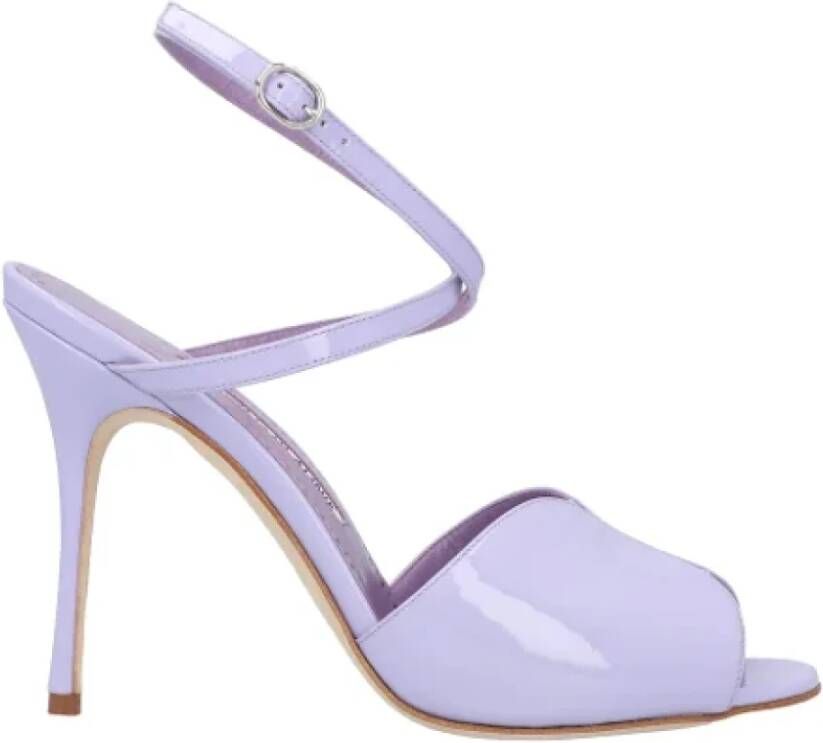 Manolo Blahnik Leather sandals Purple Dames