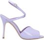 Manolo Blahnik Leather sandals Purple Dames - Thumbnail 1