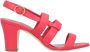 Manolo Blahnik Leather sandals Red Dames - Thumbnail 1