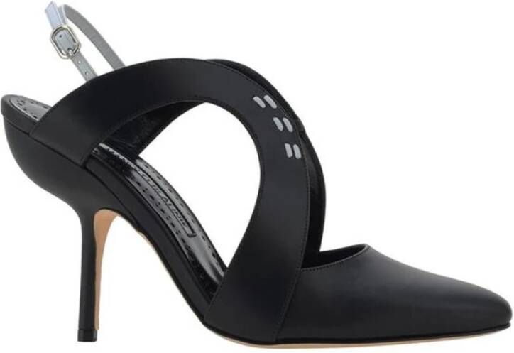 Manolo Blahnik Leren Stiletto Hak Pumps Black Dames