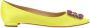 Manolo Blahnik Luxe Zijden Ballerina Flats Yellow Dames - Thumbnail 5