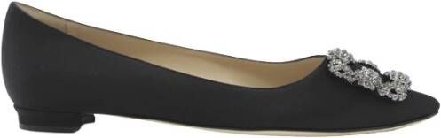 Manolo Blahnik Platte schoenen Black Dames