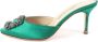 Manolo Blahnik Pre-owned Canvas heels Green Dames - Thumbnail 1