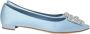 Manolo Blahnik Pre-owned Fabric flats Blue Dames - Thumbnail 1