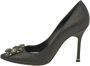 Manolo Blahnik Pre-owned Fabric heels Black Dames - Thumbnail 1