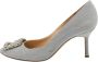 Manolo Blahnik Pre-owned Fabric heels Gray Dames - Thumbnail 1