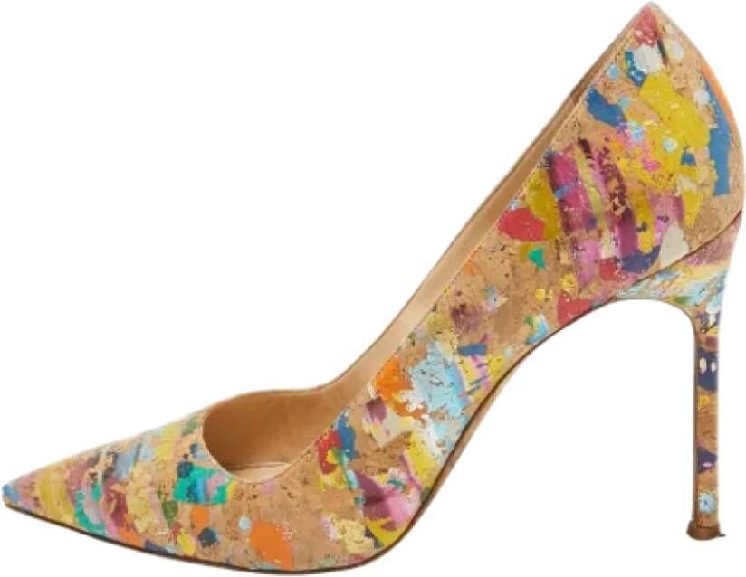 Manolo Blahnik Pre-owned Fabric heels Multicolor Dames