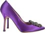 Manolo Blahnik Pre-owned Fabric heels Purple Dames - Thumbnail 1