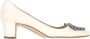 Manolo Blahnik Pre-owned Fabric heels White Dames - Thumbnail 1