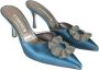 Manolo Blahnik Pre-owned Fabric mules Blue Dames - Thumbnail 1