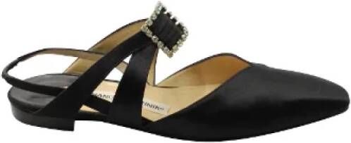 Manolo Blahnik Pre-owned Fabric sandals Black Dames