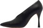 Manolo Blahnik Pre-owned Leather heels Black Dames - Thumbnail 1