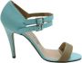 Manolo Blahnik Pre-owned Leather heels Blue Dames - Thumbnail 1