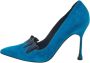 Manolo Blahnik Pre-owned Leather heels Blue Dames - Thumbnail 1