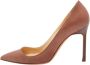 Manolo Blahnik Pre-owned Leather heels Brown Dames - Thumbnail 1