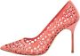 Manolo Blahnik Pre-owned Leather heels Pink Dames - Thumbnail 1