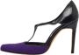 Manolo Blahnik Pre-owned Leather heels Purple Dames - Thumbnail 1