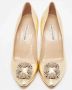 Manolo Blahnik Pre-owned Leather heels Yellow Dames - Thumbnail 1