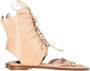 Manolo Blahnik Pre-owned Leather sandals Beige Dames - Thumbnail 1