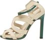 Manolo Blahnik Pre-owned Leather sandals Beige Dames - Thumbnail 1