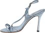 Manolo Blahnik Pre-owned Leather sandals Blue Dames - Thumbnail 1