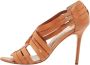 Manolo Blahnik Pre-owned Leather sandals Brown Dames - Thumbnail 1