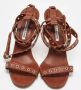 Manolo Blahnik Pre-owned Leather sandals Brown Dames - Thumbnail 1