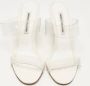 Manolo Blahnik Pre-owned Plastic sandals White Dames - Thumbnail 1