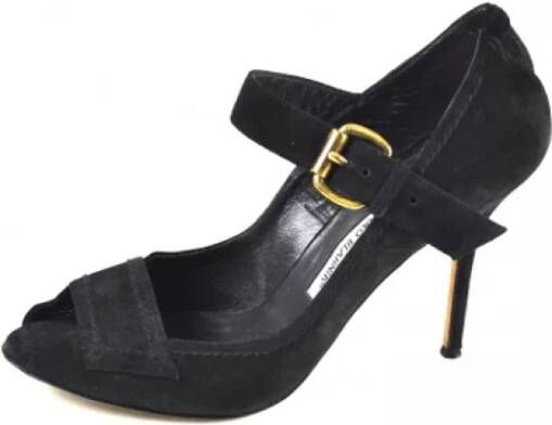 Manolo Blahnik Pre-owned Sandalen Black Dames