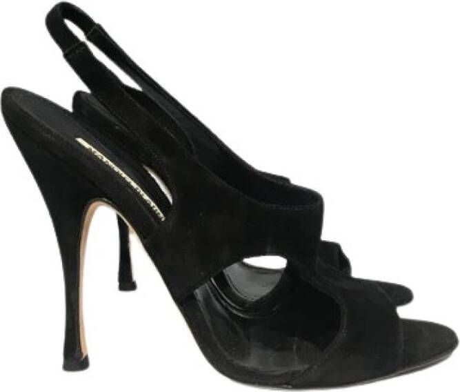 Manolo Blahnik Pre-owned Sandalen Black Dames