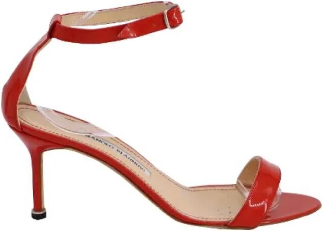 Manolo Blahnik Pre-owned Sandalen Orange Dames