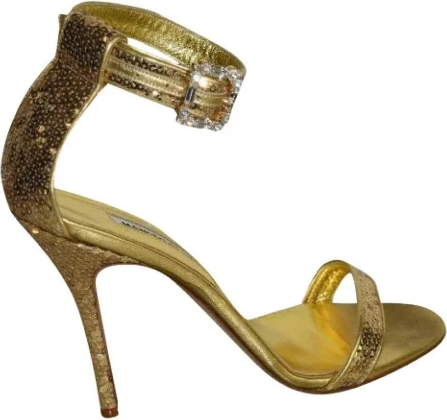 Manolo Blahnik Pre-owned Sandalen Yellow Dames