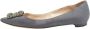 Manolo Blahnik Pre-owned Satin flats Gray Dames - Thumbnail 1