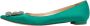 Manolo Blahnik Pre-owned Satin flats Green Dames - Thumbnail 1