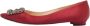 Manolo Blahnik Pre-owned Satin flats Red Dames - Thumbnail 1