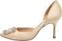 Manolo Blahnik Pre-owned Satin heels Beige Dames - Thumbnail 1