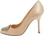 Manolo Blahnik Pre-owned Satin heels Beige Dames - Thumbnail 1