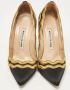 Manolo Blahnik Pre-owned Satin heels Black Dames - Thumbnail 1