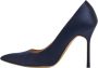 Manolo Blahnik Pre-owned Satin heels Blue Dames - Thumbnail 1