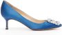 Manolo Blahnik Pre-owned Satin heels Blue Dames - Thumbnail 1