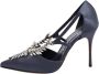 Manolo Blahnik Pre-owned Satin heels Gray Dames - Thumbnail 1