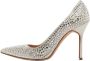 Manolo Blahnik Pre-owned Satin heels Gray Dames - Thumbnail 1