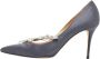 Manolo Blahnik Pre-owned Satin heels Gray Dames - Thumbnail 1