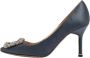 Manolo Blahnik Pre-owned Satin heels Gray Dames - Thumbnail 1