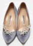 Manolo Blahnik Pre-owned Satin heels Gray Dames - Thumbnail 1