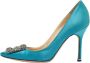 Manolo Blahnik Pre-owned Satin heels Green Dames - Thumbnail 1