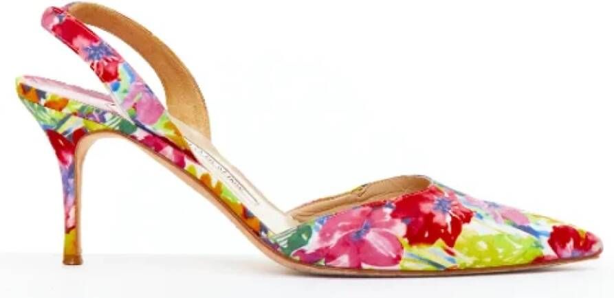 Manolo Blahnik Pre-owned Satin heels Multicolor Dames