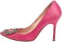 Manolo Blahnik Pre-owned Satin heels Pink Dames - Thumbnail 1