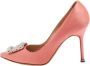 Manolo Blahnik Pre-owned Satin heels Pink Dames - Thumbnail 1