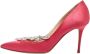 Manolo Blahnik Pre-owned Satin heels Pink Dames - Thumbnail 1